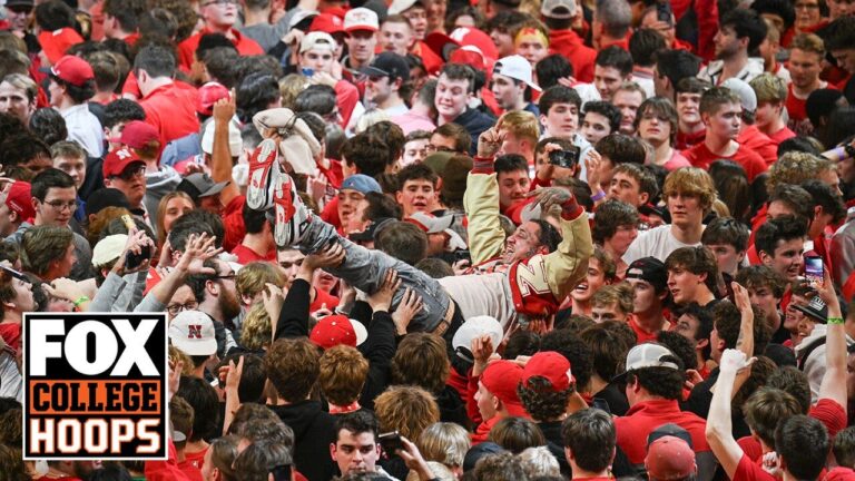 Nebraska storms court after stunning OT upset over No. 6 Wisconsin