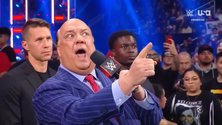 Paul Heyman brings NYPD to Cody Rhodes, “Keep The Rock’s name out your mouth.”