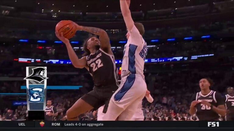 Devin Carter takes it all the way for a crafty layup to extend Providence