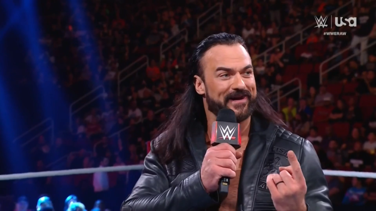 Drew McIntyre trolls Houston crowd, “Say what if you’re glad I took out CM Punk.”