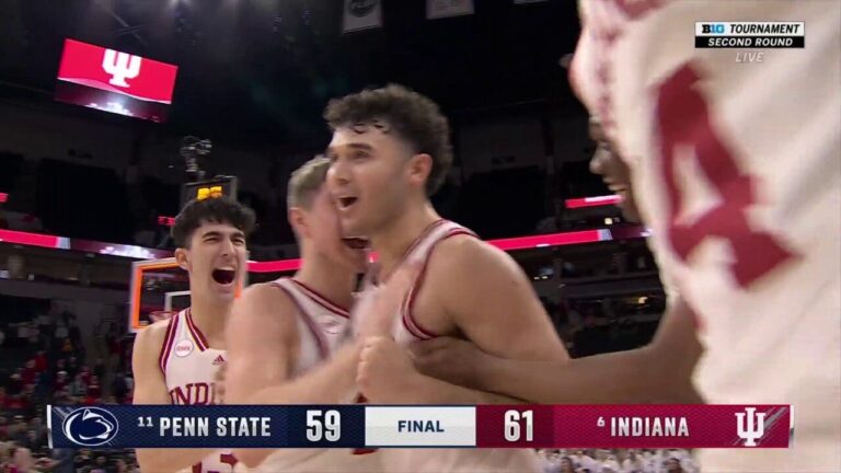 Indiana holds on and defeats Penn State 61-59 after Anthony Leal