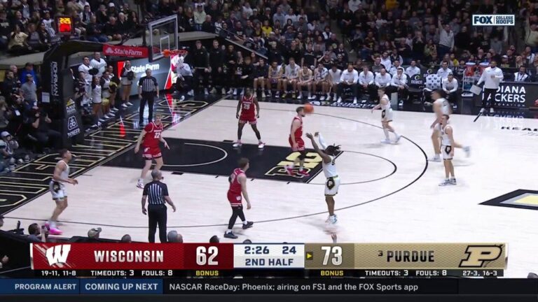 Lance Jones hits a 3-pointer, extending Purdue