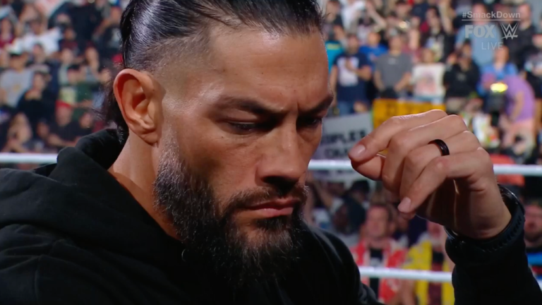 Roman Reigns tries to leave SmackDown before The Rock shows up