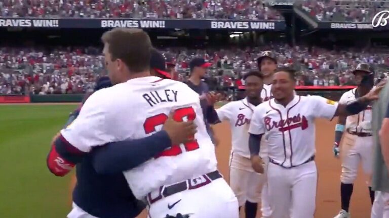 Austin Riley hits a walk-off single as the Braves defeat the Guardians in 10 innings