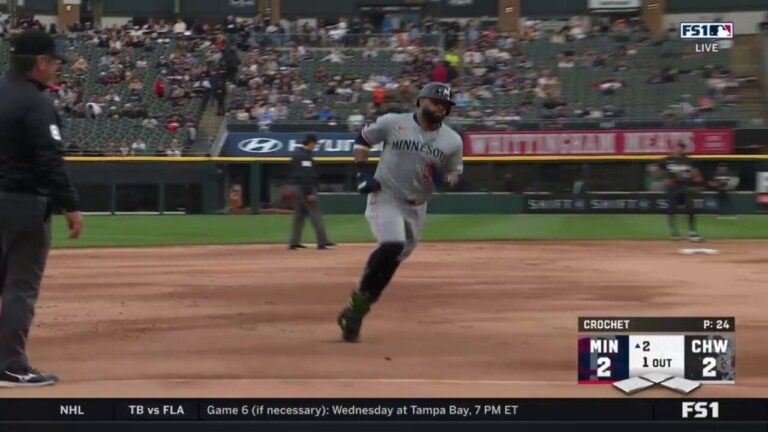 Carlos Santana smashes a two-run homer that brings the Twins to a 2-2 tie with the White Sox