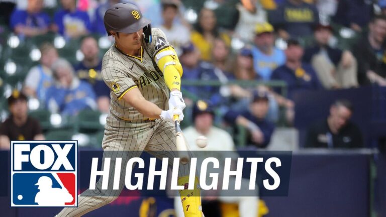 Padres vs. Brewers Highlights