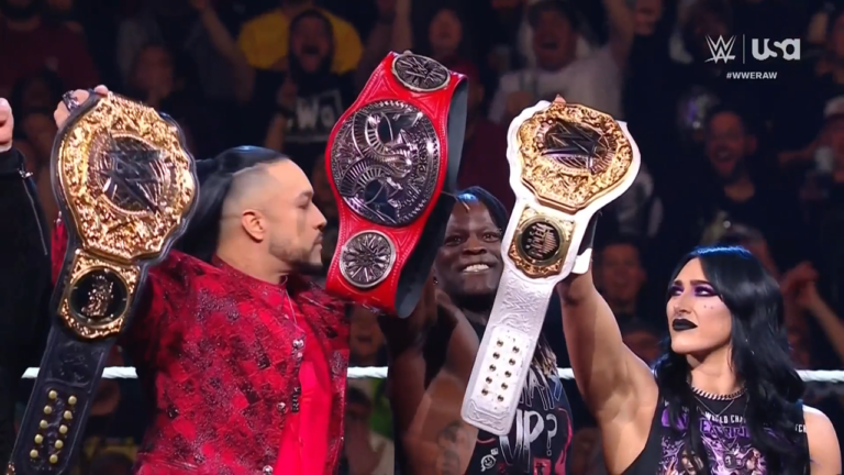 R-Truth thinks he’s back in Judgment Day, ruins Rhea Ripley & Damian Priest title celebrations