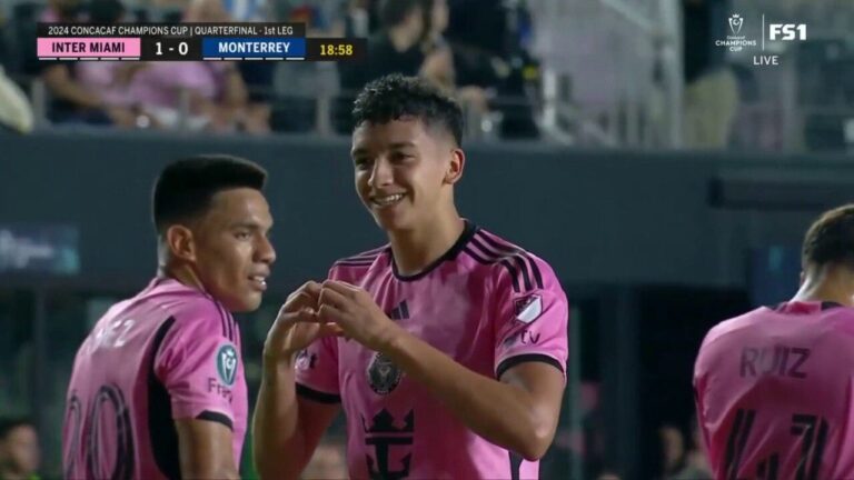 Tomas Aviles finds the net to give Inter Miami a 1-0 lead over Monterrey