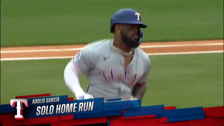 Adolis García CRUSHES a home run giving Rangers an early 1-0 lead over Phillies