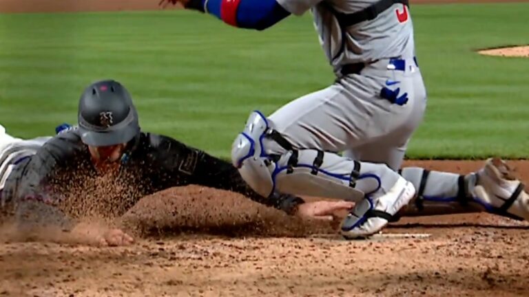 Cubs and Mets ends in wild fashion with a debatable blocking the plate call between Pete Alonso and Miguel Amaya