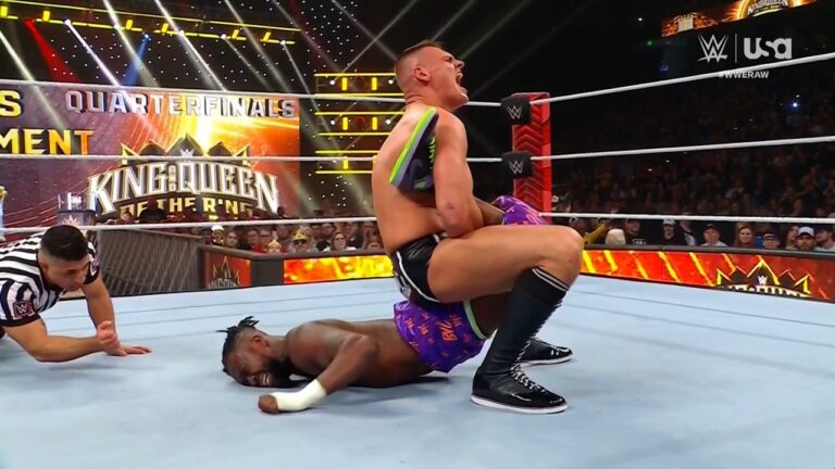 Gunther vs. Kofi Kingston King of the Ring Round 2 ends with tap out