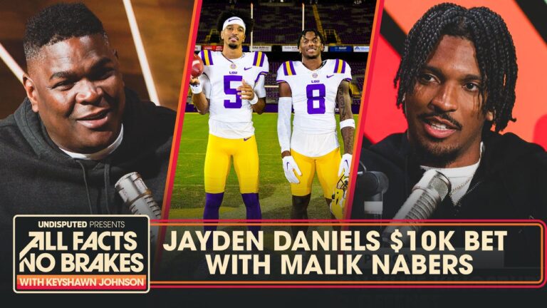 Jayden Daniels $10K bet with LSU teammate & Giants WR Malik Nabers