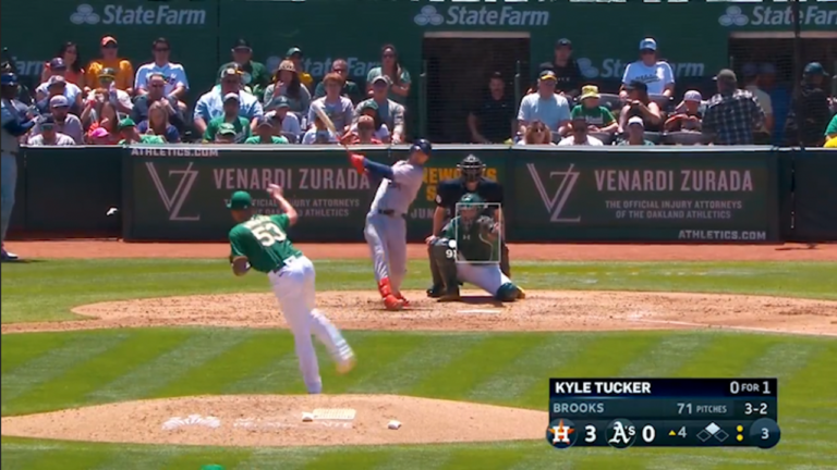 Kyle Tucker smashes his MLB-leading 18th home run to cap off a big inning for the Astros vs. the A