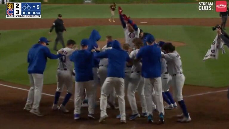 Michael Busch goes yard on the first pitch of the ninth inning, securing the walk-off win for the Cubs against the Padres