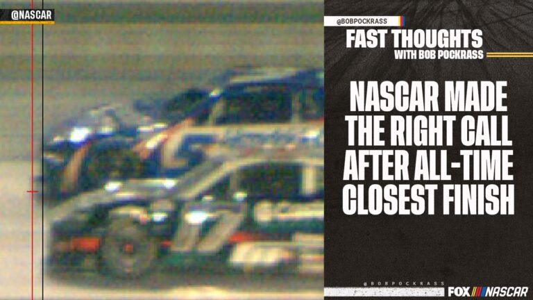 NASCAR made the right call after all-time closest finish