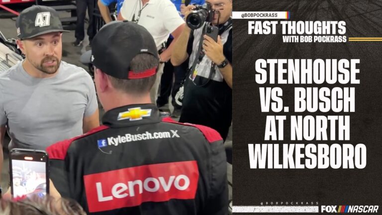 Ricky Stenhouse Jr. vs. Kyle Busch at North Wilkesboro