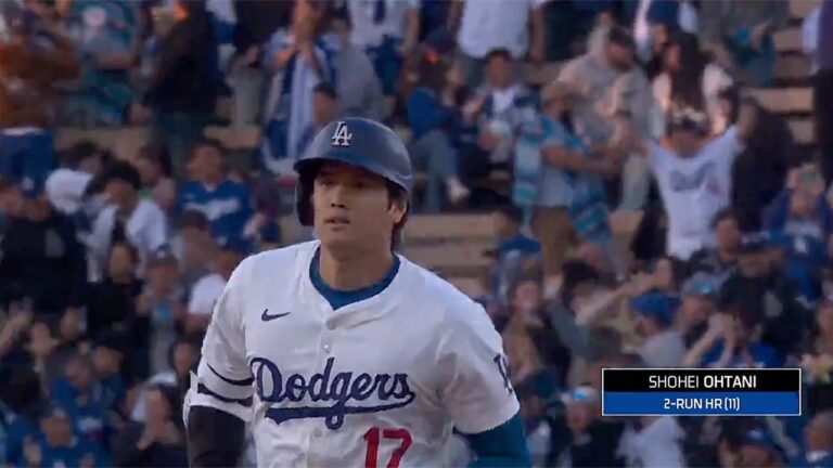 Shohei Ohtani crushes a homer in third consecutive game, bringing Dodgers to a tie with the Marlins