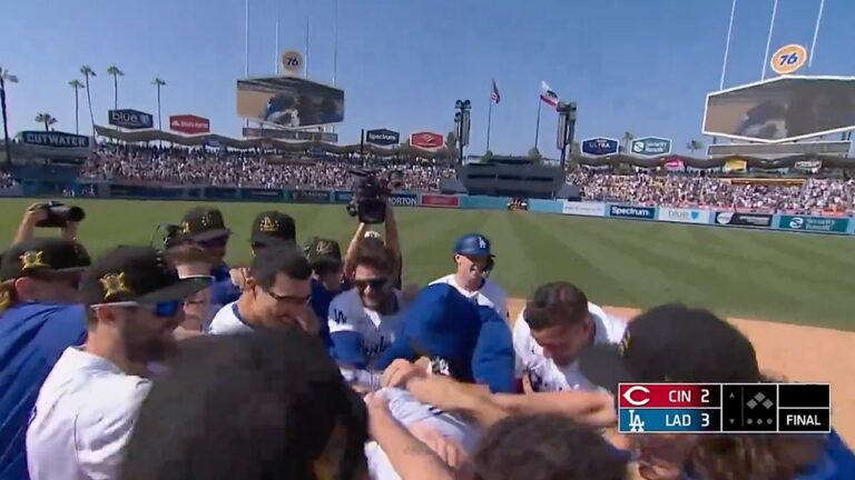 Shohei Ohtani hits a walk-off single in the Dodgers 3-2 win vs. the Reds