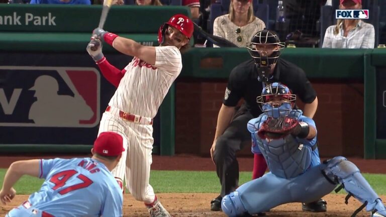 Bryce Harper clobbers a two-run home run to extend Phillies