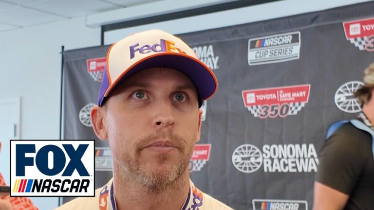 Denny Hamlin speaks on the Sonoma Raceway repave