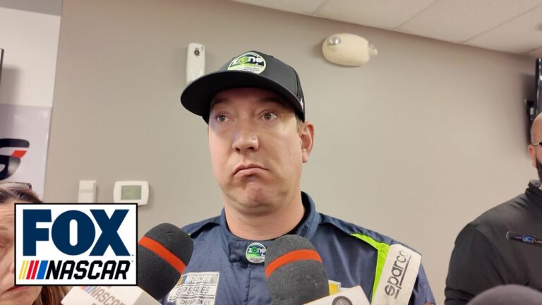 Kyle Busch explains how his car stumbled in Sonoma on the final lap