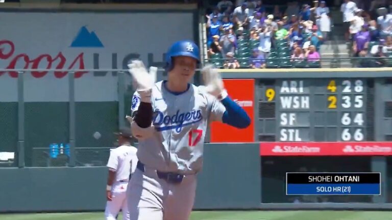 Shohei Ohtani gets the scoring started early with his leadoff home run to center field vs. the Rockies