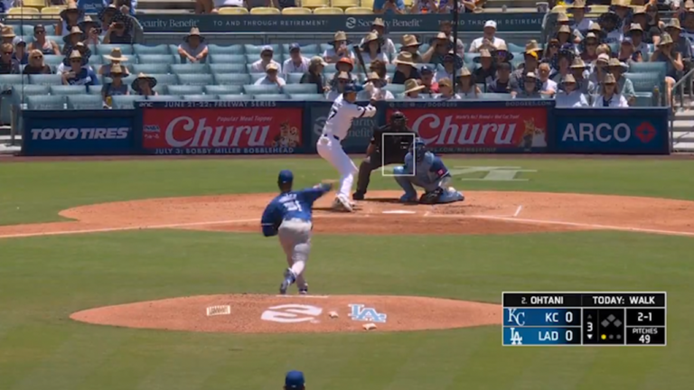 Shohei Ohtani slams a 451-foot home run as the Dodgers jump out to an early lead vs. Royals