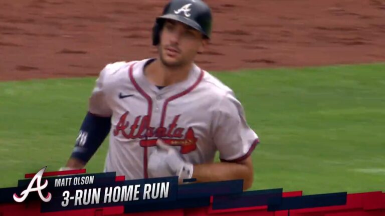 Matt Olson blasts a three-run homer to give Braves a 3-0 lead over Mets