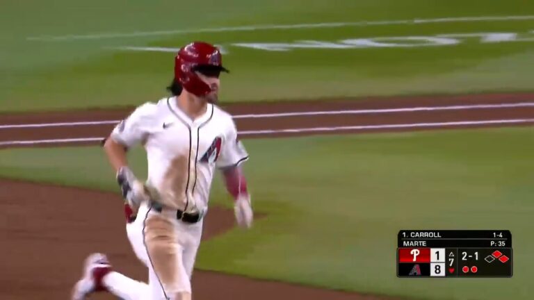 Corbin Carroll smacks a three-run homer, extending Diamondbacks