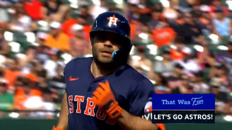 Jose Altuve crushes a leadoff homer to give the Astros an early lead over the Orioles