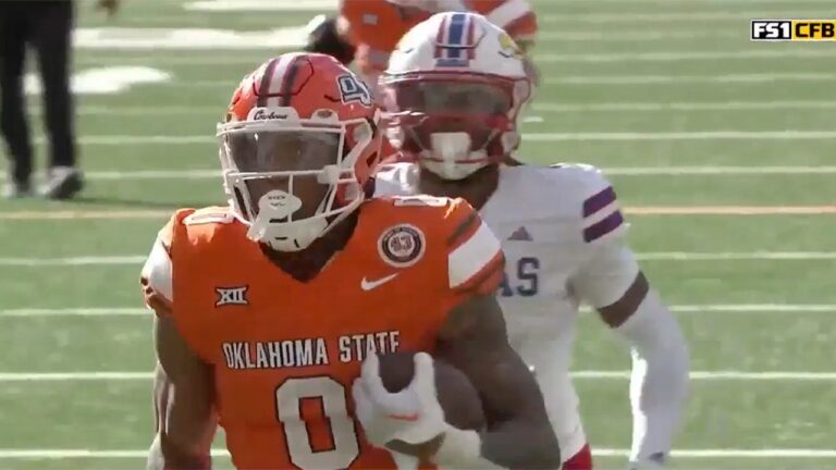 Ollie Gordon II breaks loose for a 42-yard rushing TD, giving Oklahoma State a lead vs. Kansas