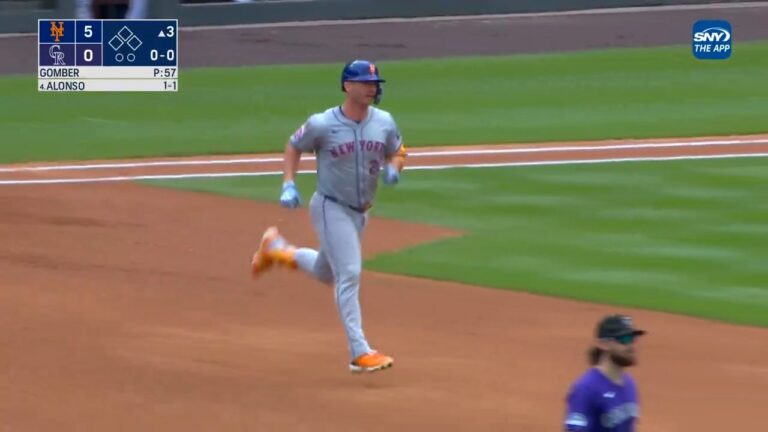 Pete Alonso smacks second homer of the game, extending Mets