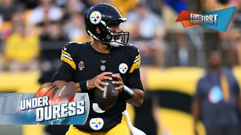 Russell Wilson is under duress as the Steelers starting QB