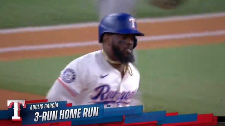 Adolis García crushes a three-run homer, Rangers take early lead over Angels