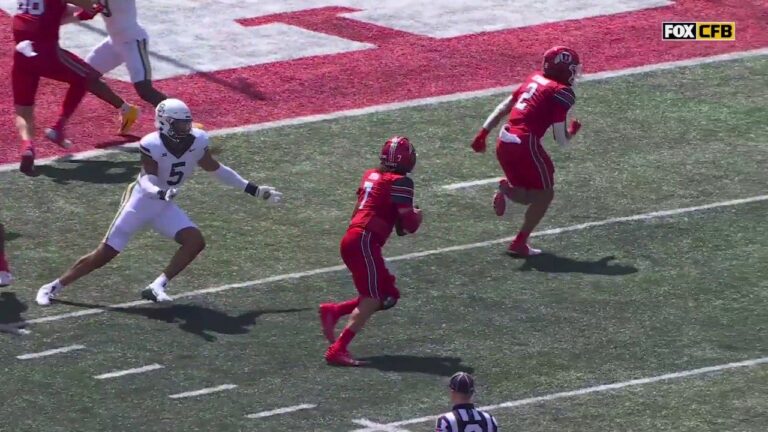 Cameron Rising connects with Micah Bernard on a 2-yard passing TD to help Utah double its lead over Baylor