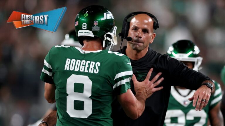 Jets beat Patriots 24-3, Was Aaron Rodgers pushing Robert Saleh something or nothing?