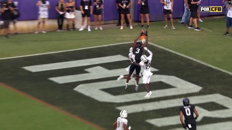 Savion Williams makes INCREDIBLE catch for an 18-yard TD, extending TCU