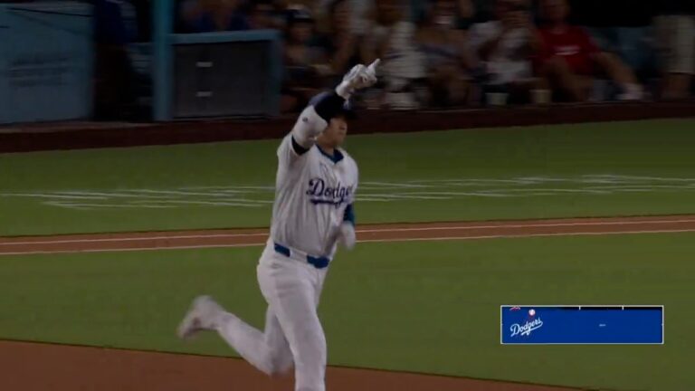 Shohei Ohtani blasts his 45th home run of the season against Guardians