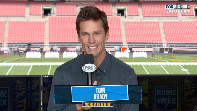 Tom Brady previews booth debut with Cowboys-Browns, recaps Texas-Michigan first half & more