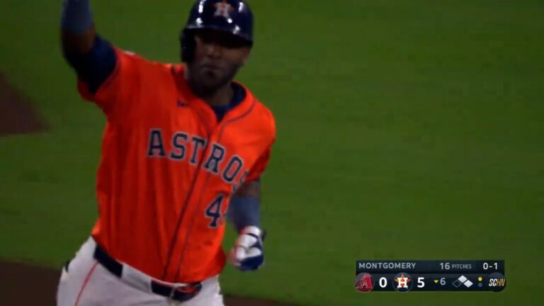 Yordan Álvarez cracks a three-run blast in the sixth inning, extending the Astros