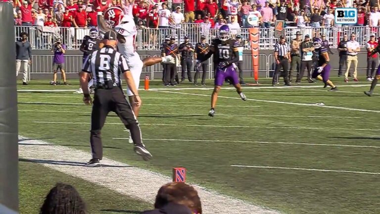 Miles Cross makes an UNREAL reception on a seven-yard TD to help Indiana regain the lead vs. Northwestern