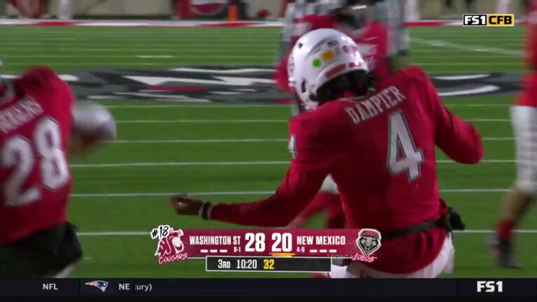 Devon Dampier rushes for 33-yard touchdown to help New Mexico shrink Washington State