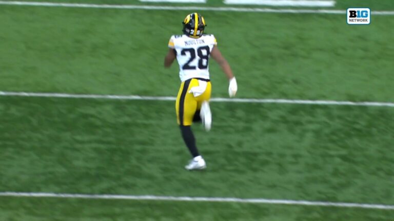 Kamari Moulton rushes for an UNREAL 68-yard TD, extending Iowa