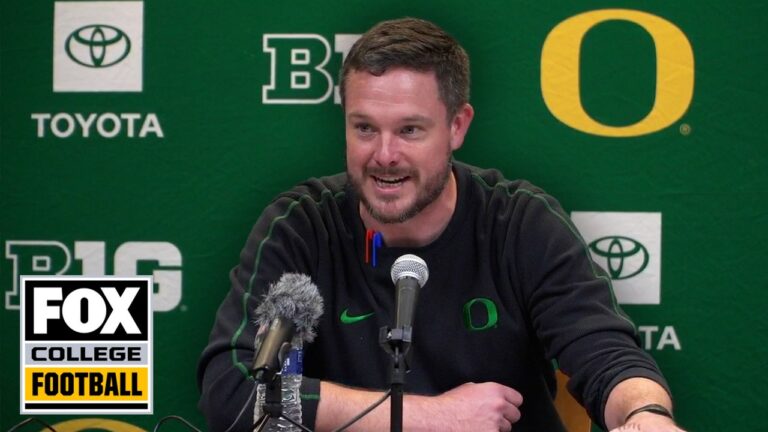 Postgame Interview: Dan Lanning on Oregon’s win over Michigan in Week 10